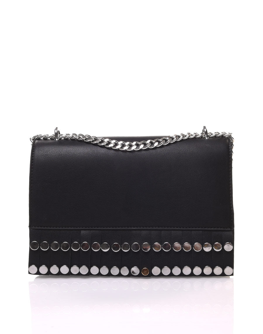Sac en bandoulière avec frange noir