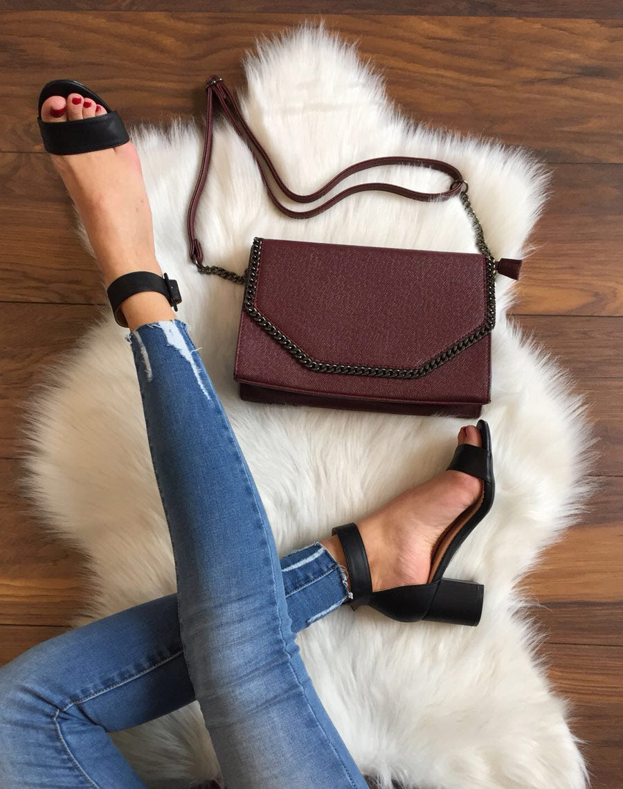 Sac en bandoulière bordeaux