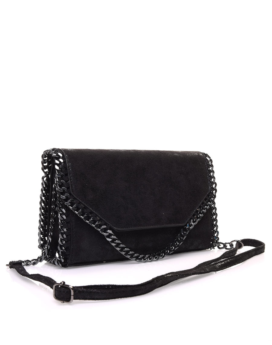 Sac en bandoulière brillant noir