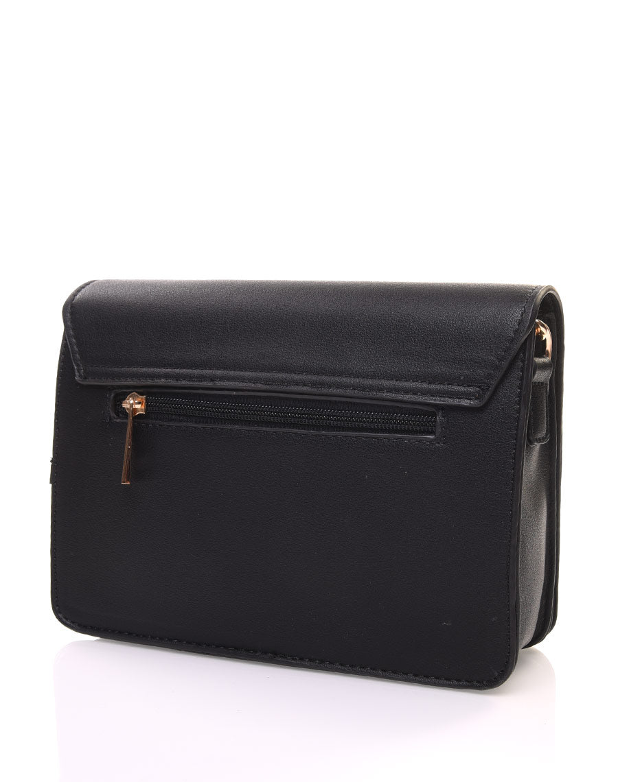 Sac en bandoulière brodé noir