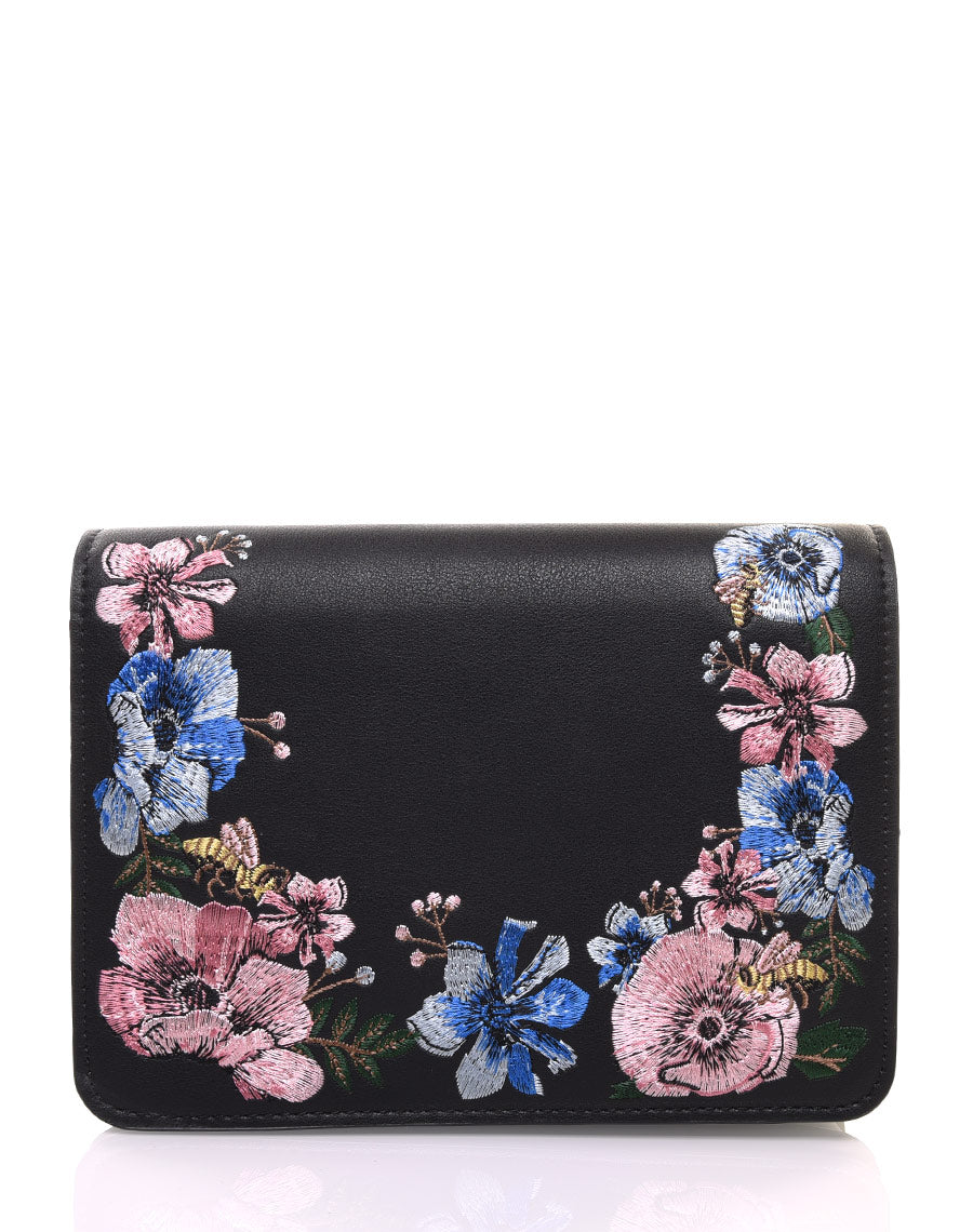 Sac en bandoulière brodé noir