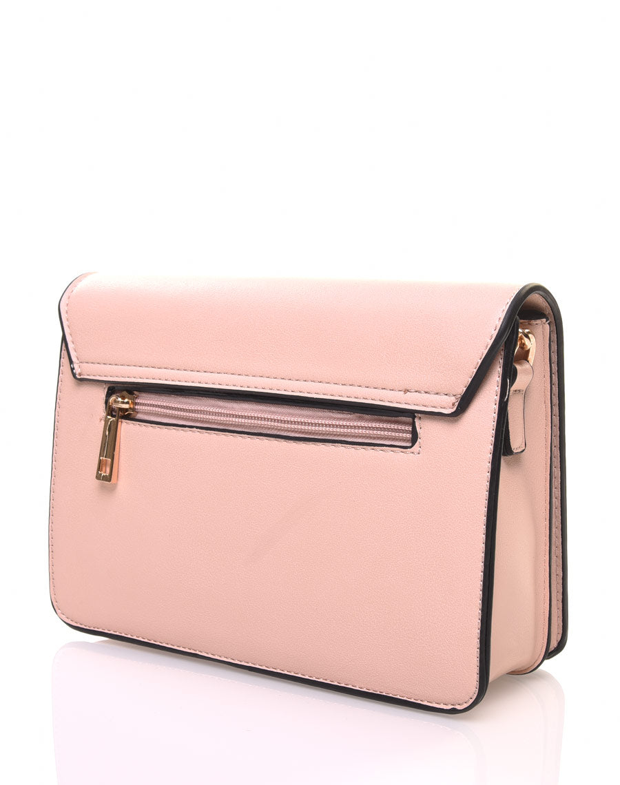 Sac en bandoulière brodé rose