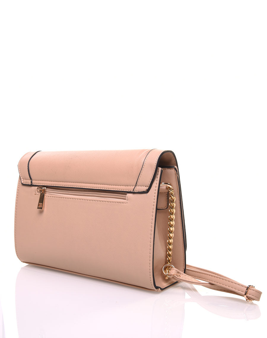 Sac en bandoulière fleuri beige
