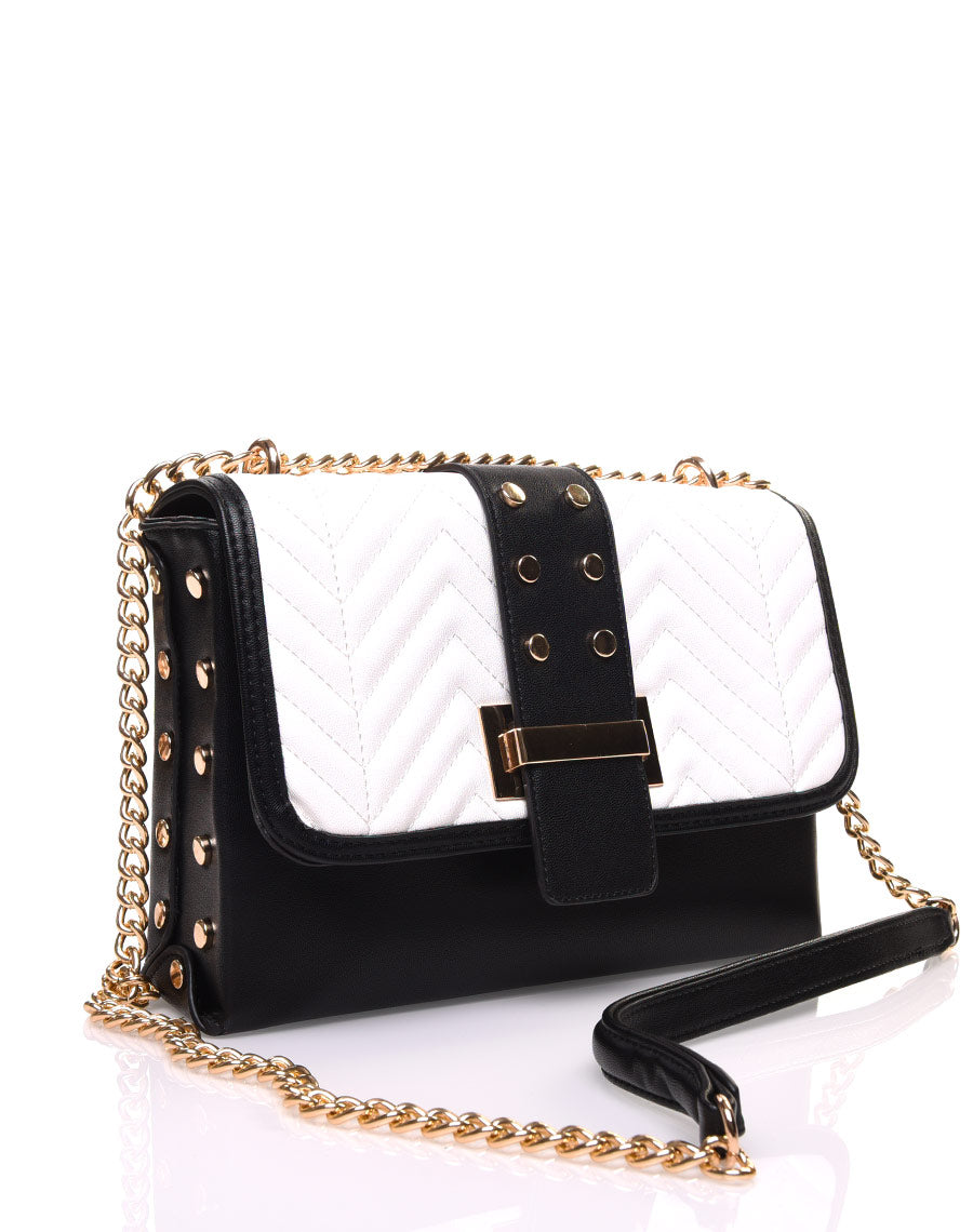 Sac en bandoulière noir et blanc