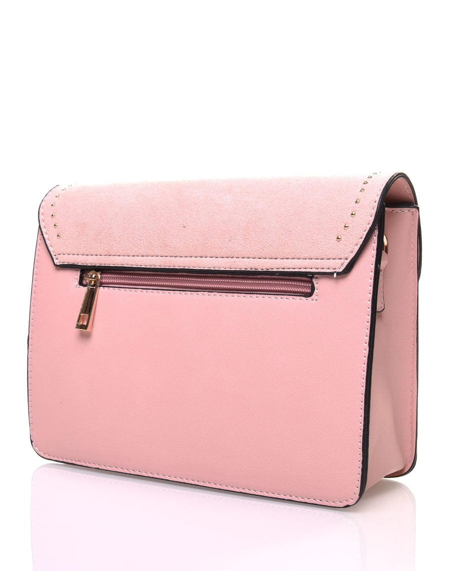 Sac en bandoulière rose bi matière