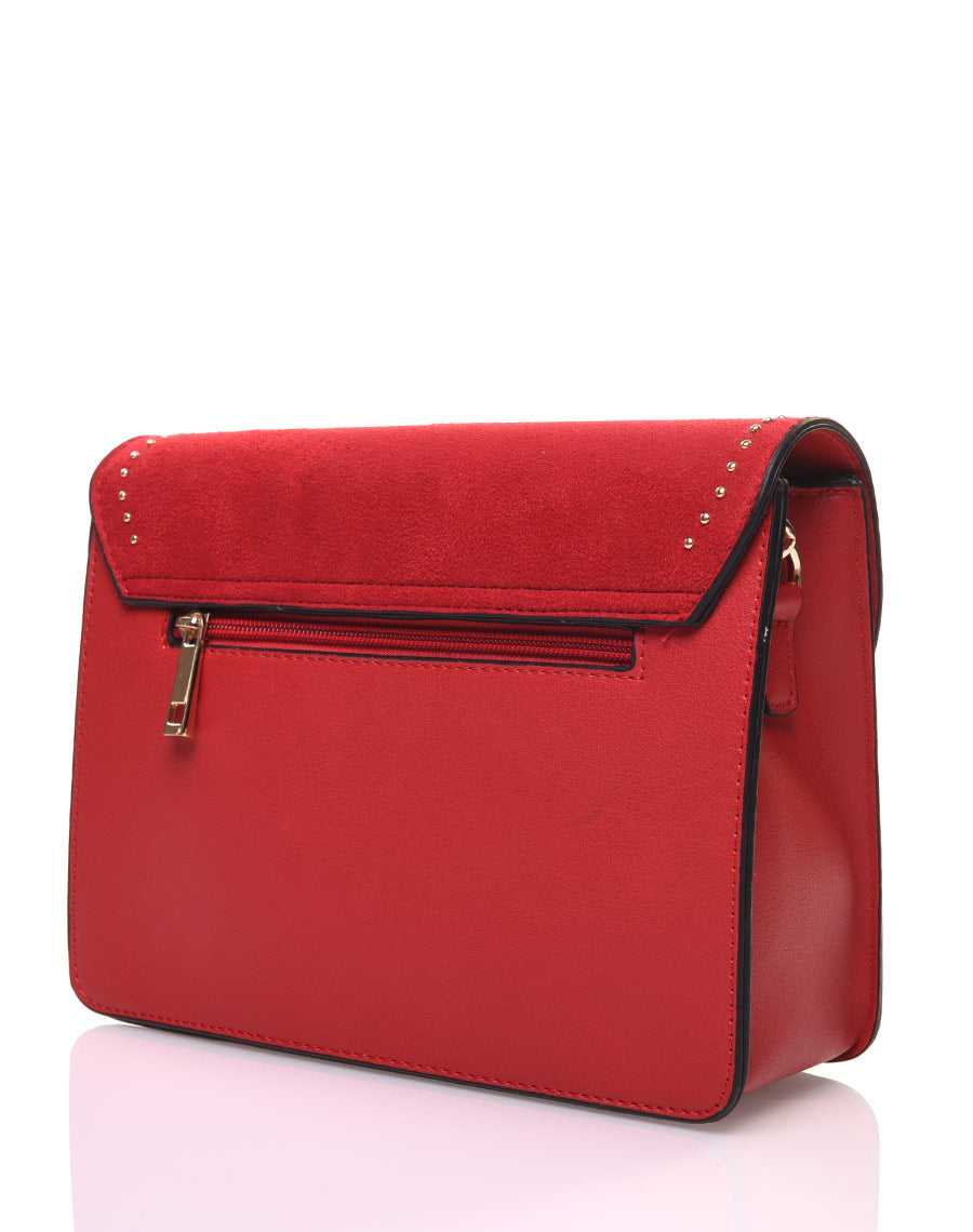 Sac en bandoulière rouge bi matière