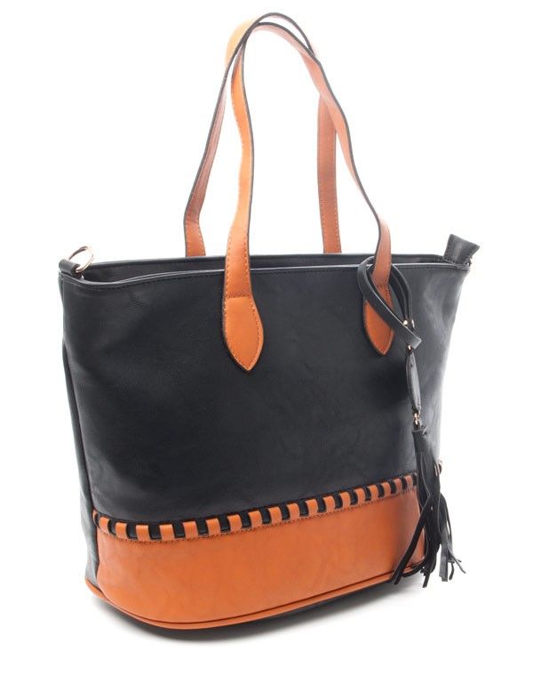 Sac femme Flora & Co: Sac à main bicolore - noir