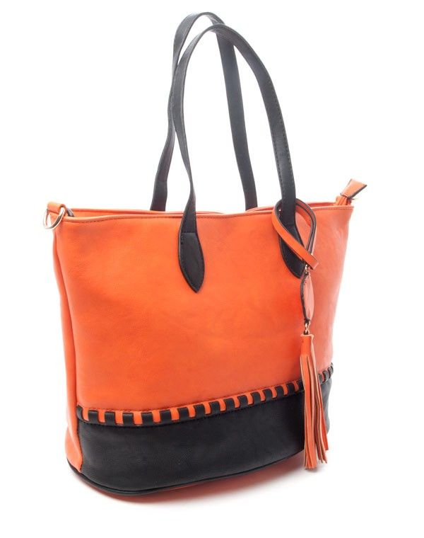 Sac femme Flora & Co: Sac à main bicolore - orange