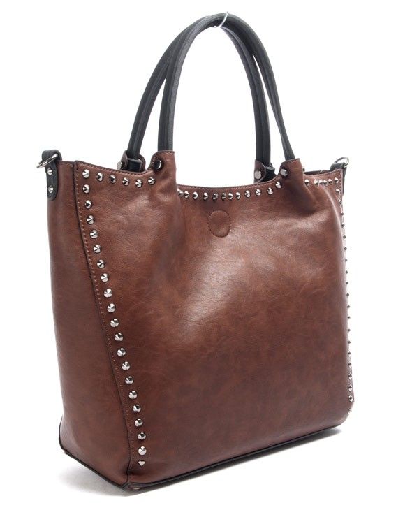 Sac femme Flora&Co: Sac à main clouté marron