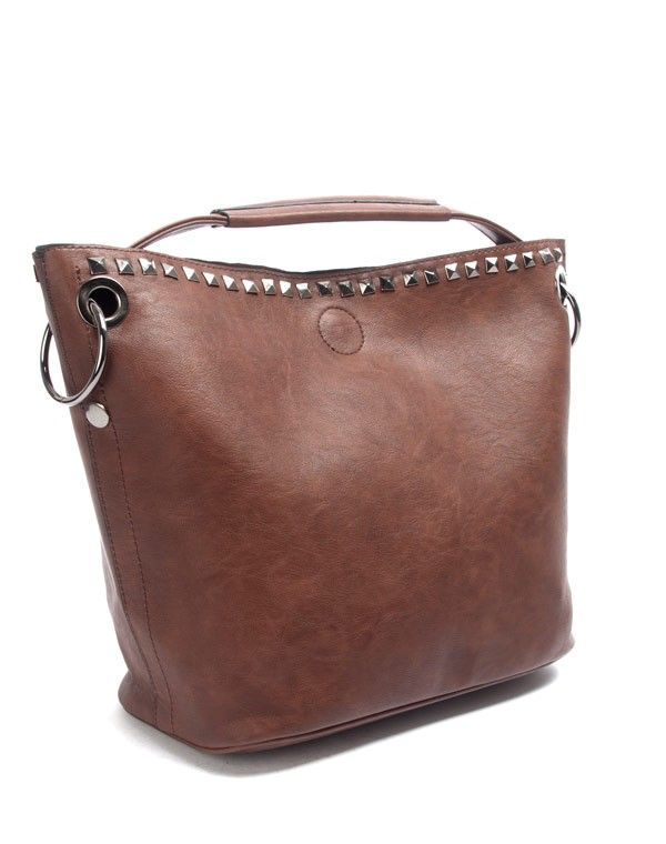 Sac femme Flora & Co: Sac à main clouté marron
