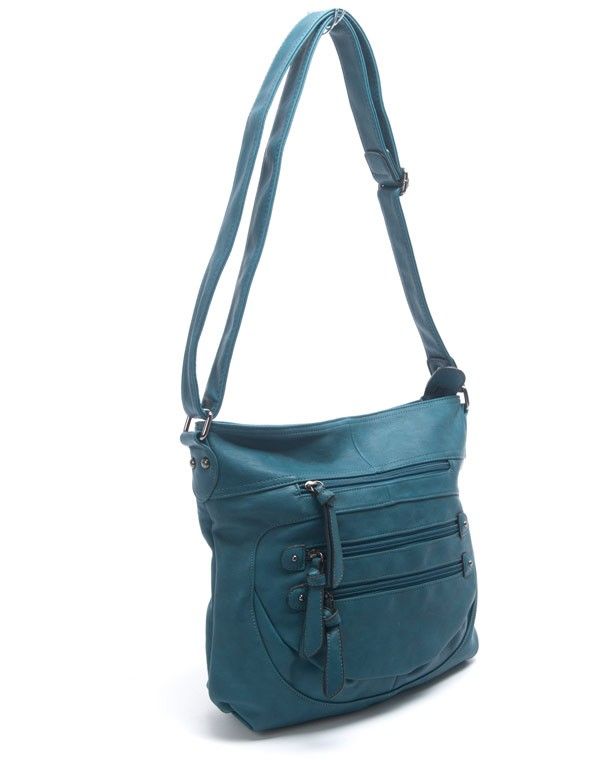 Sac femme Nanucci: sac à main bleu canard