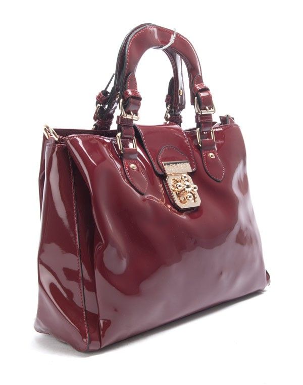 Sac femme Nanucci: Sac à main vernis bordeaux