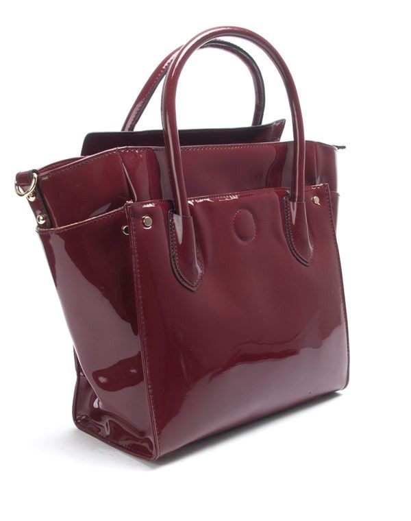 Sac femme Nanucci: Sac à main vernis bordeaux