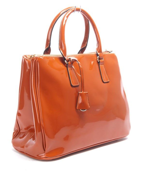 Sac femme Nanucci: Sac à main vernis orange
