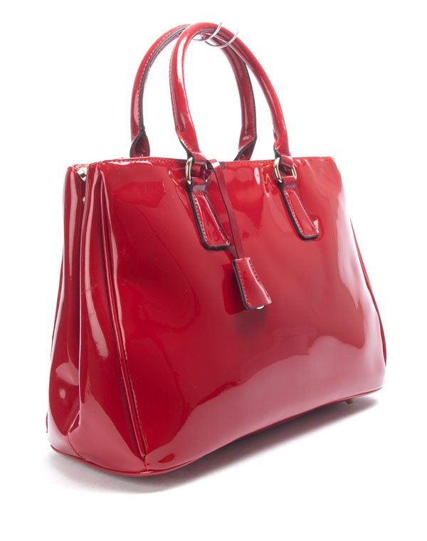 Sac femme Nanucci: Sac à main vernis rouge