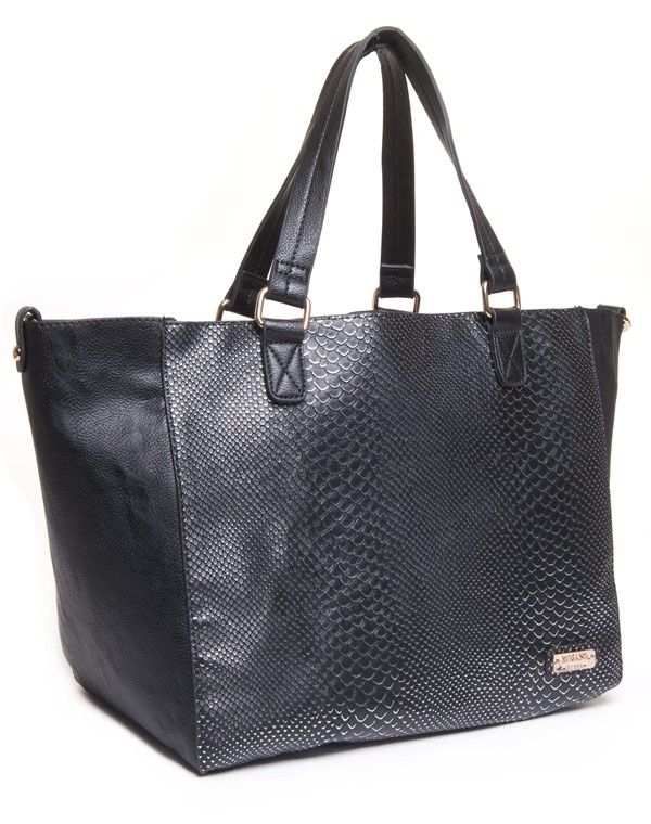 Sac femme noir motif écaille