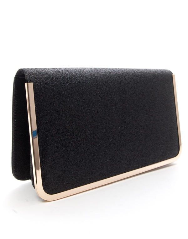 Sac femme Style Shoes: Pochette pailletée noir
