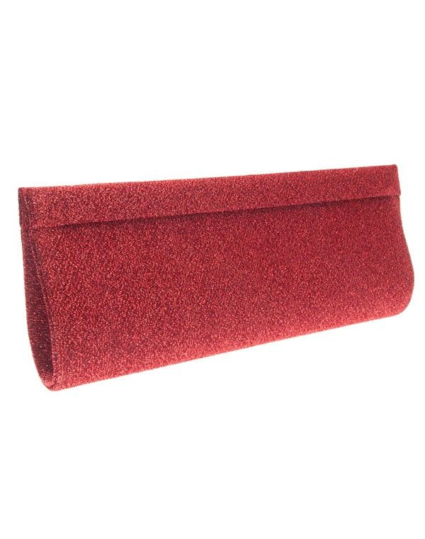Sac femme Style Shoes: Pochette pailleté rouge