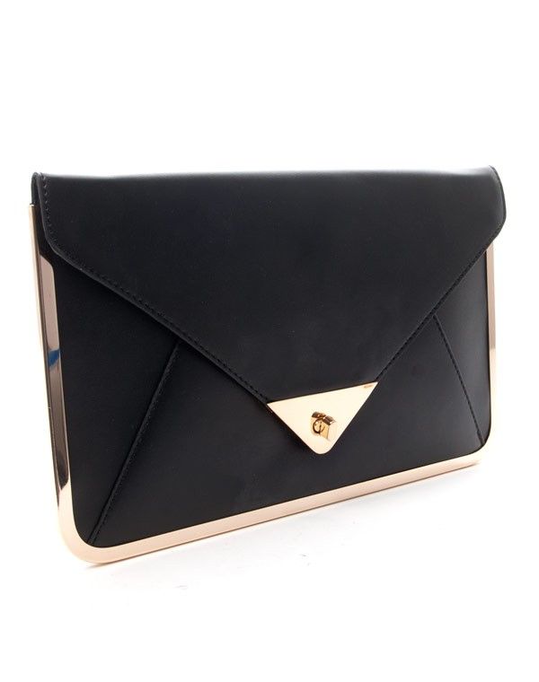 Sac femme Style Shoes: Pochette type enveloppe noir