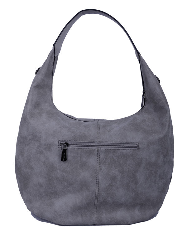 Sac gris avec chaine en métal