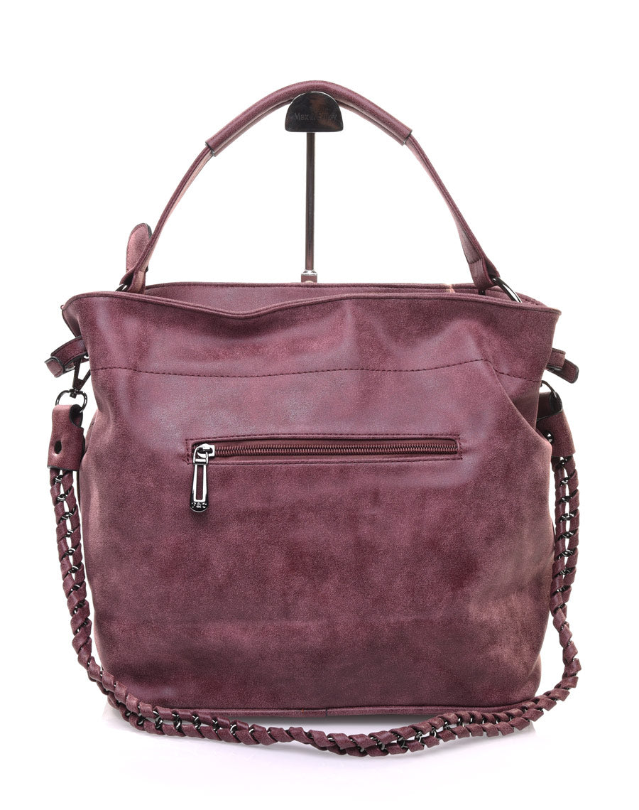 Sac à main bandoulière bordeaux