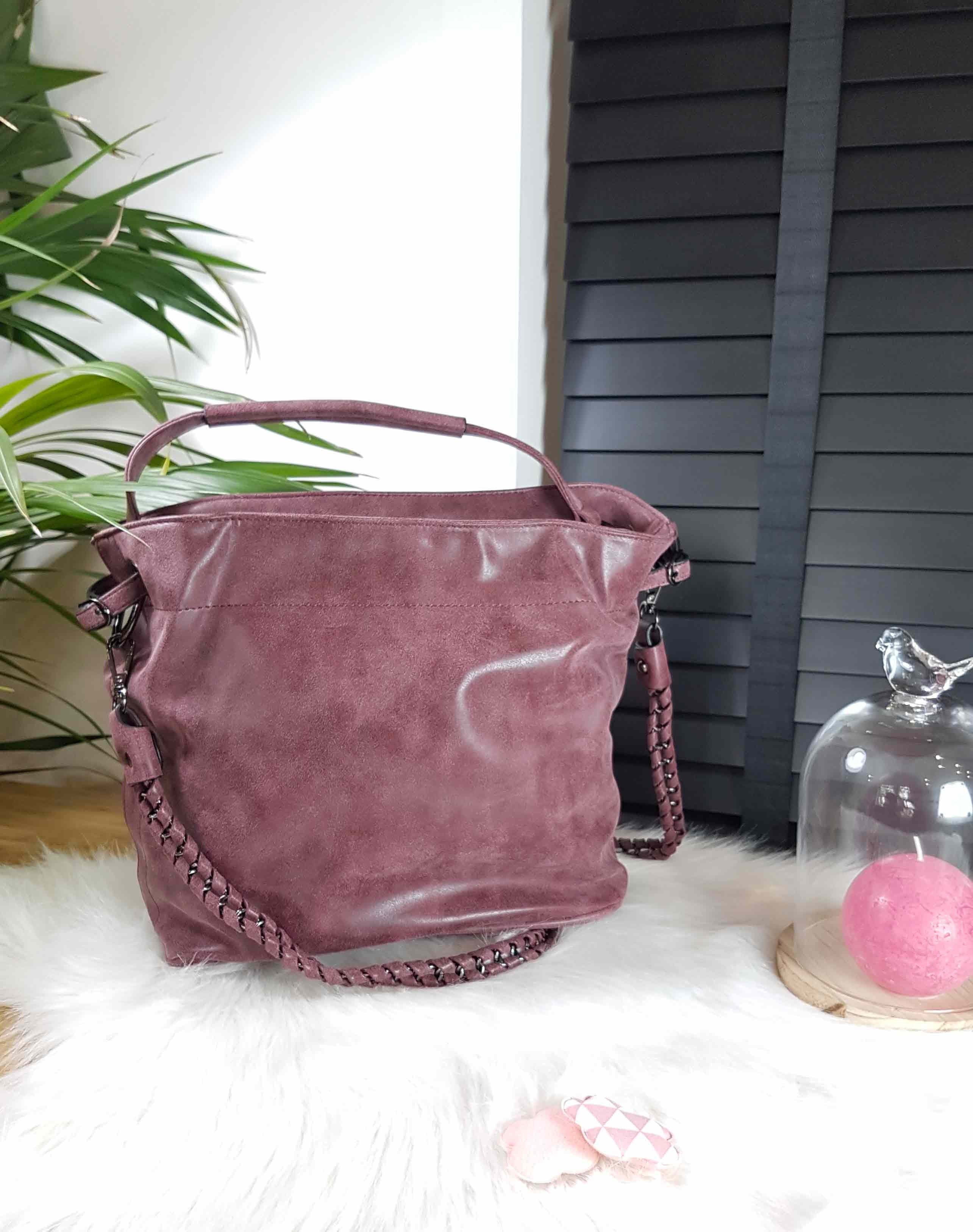 Sac à main bandoulière bordeaux