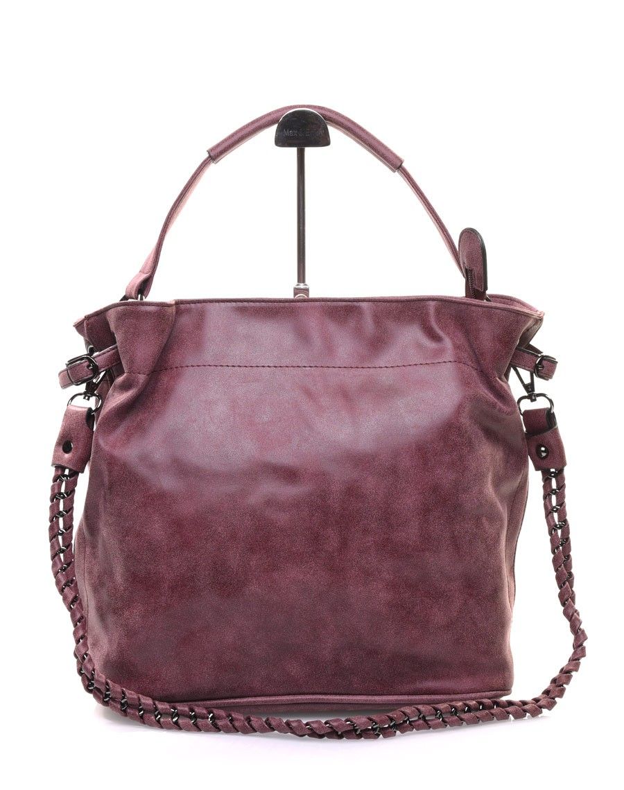 Sac à main bandoulière bordeaux