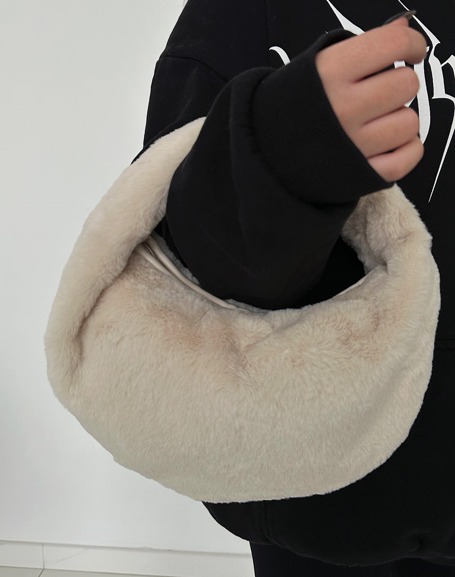 Sac à main beige à noeud