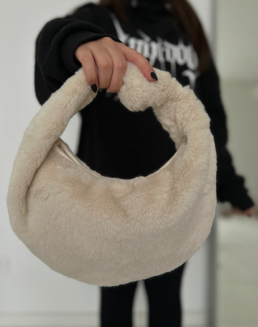 Sac à main beige à noeud