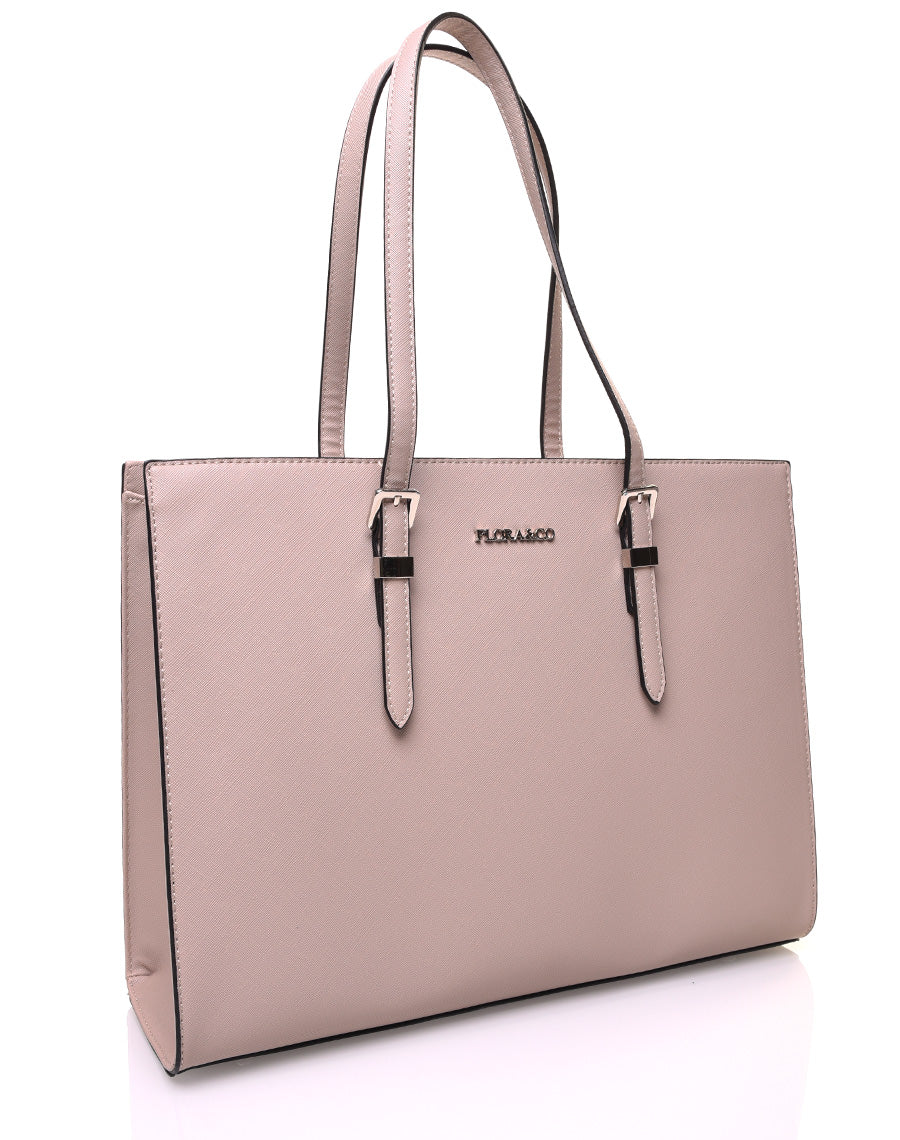 Sac à main beige rigide de forme rectangulaire