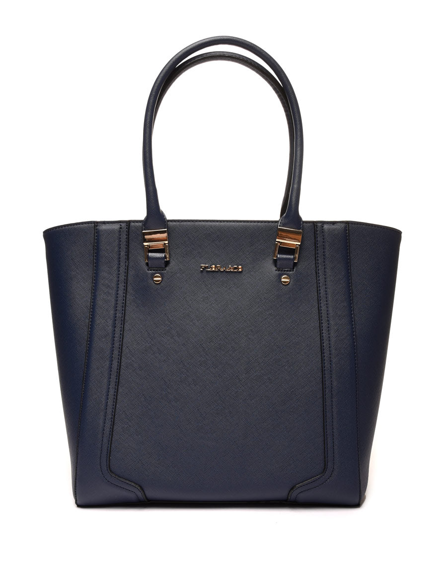 Sac à main bleu marine détails anses