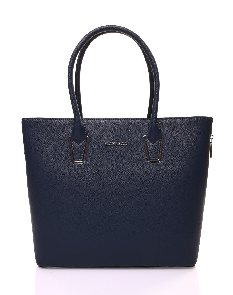 Sac à main bleu marine à fermetures éclaires