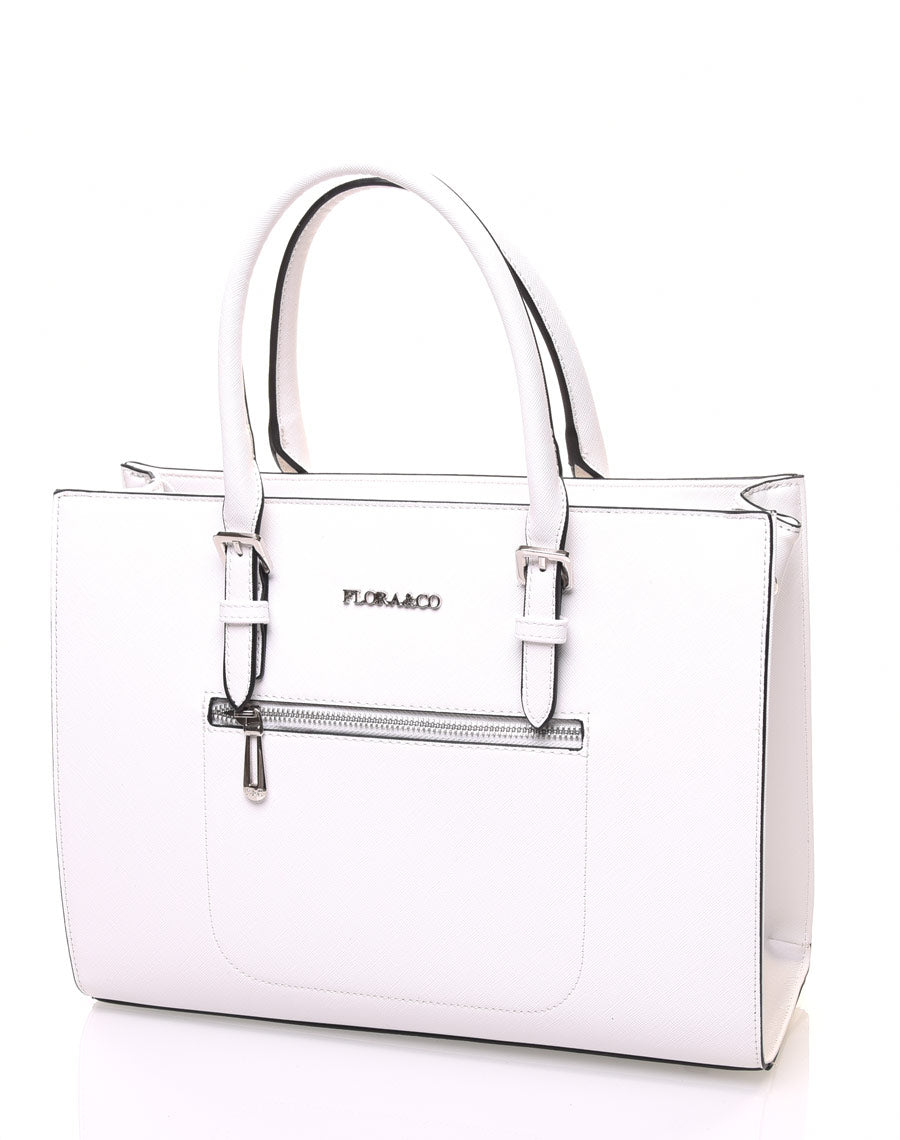 Sac à main cabas blanc