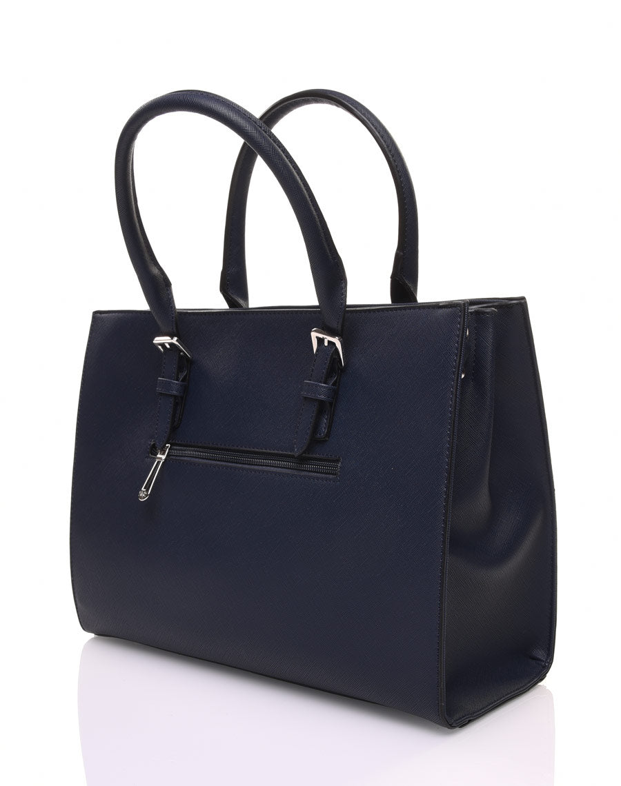 Sac à main cabas bleu