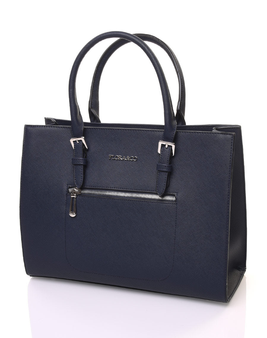 Sac à main cabas bleu