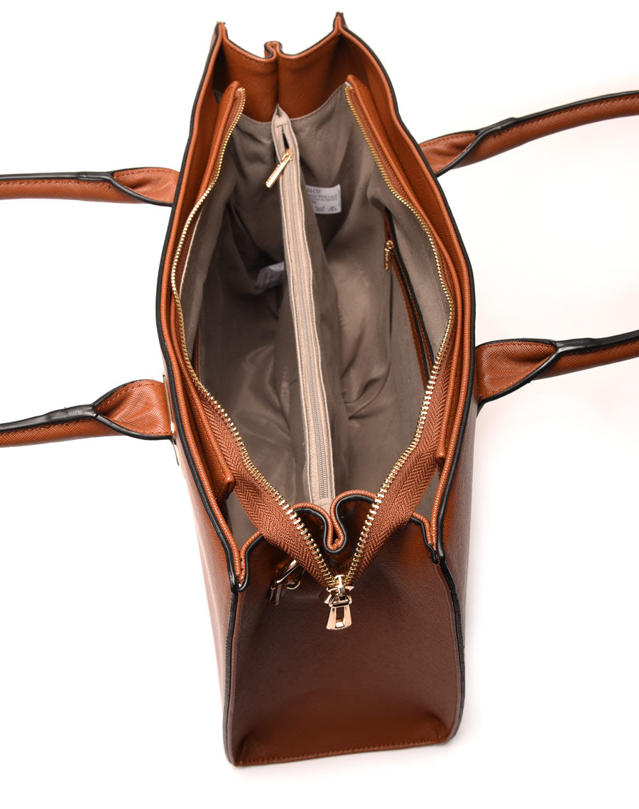 Sac à main cabas camel