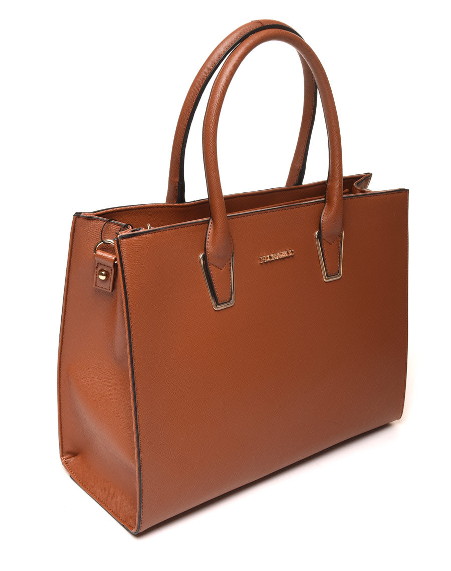 Sac à main cabas camel