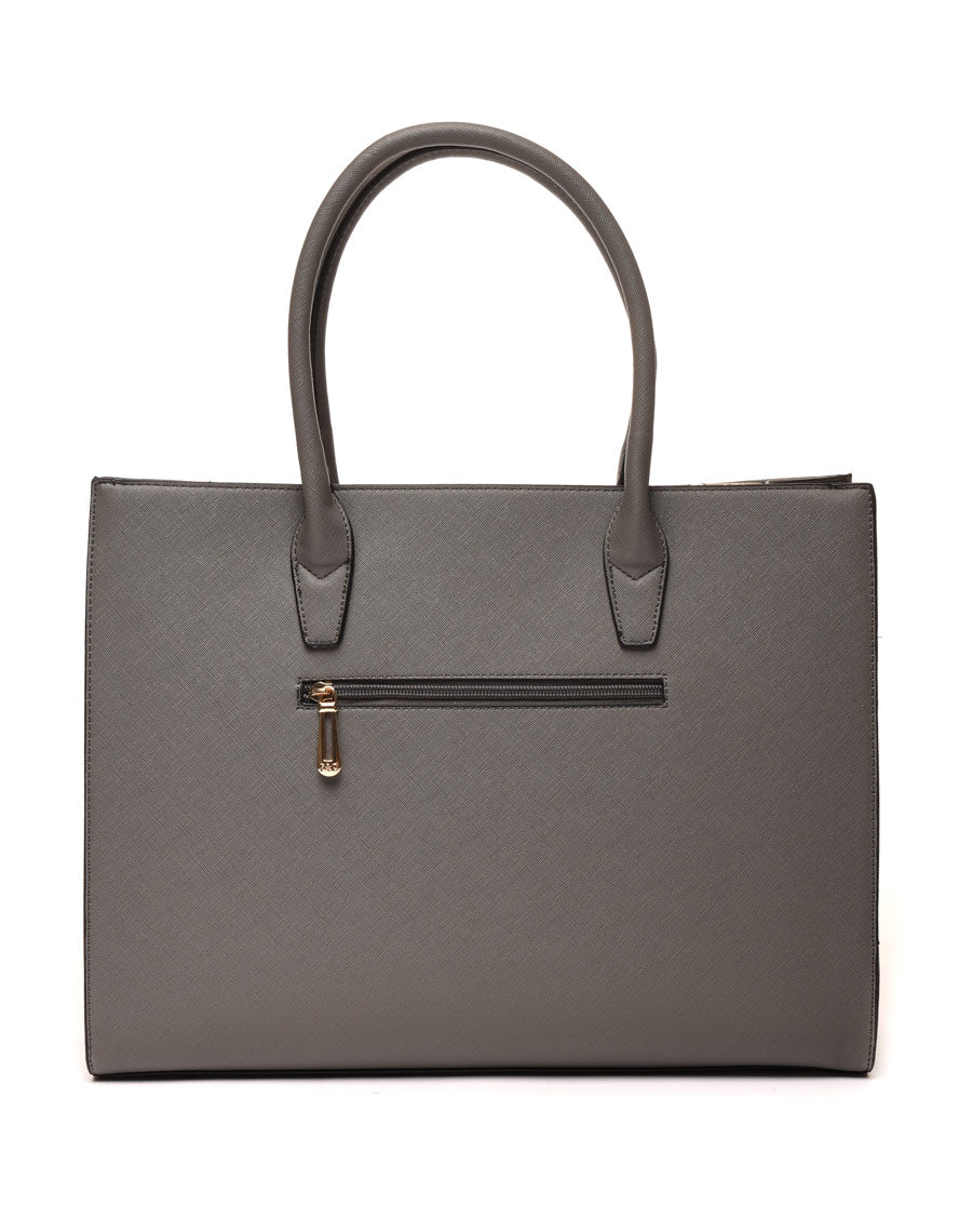 Sac à main cabas gris