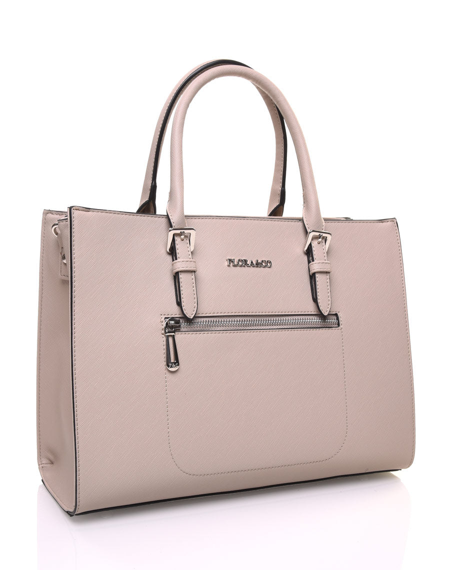 Sac à main cabas taupe