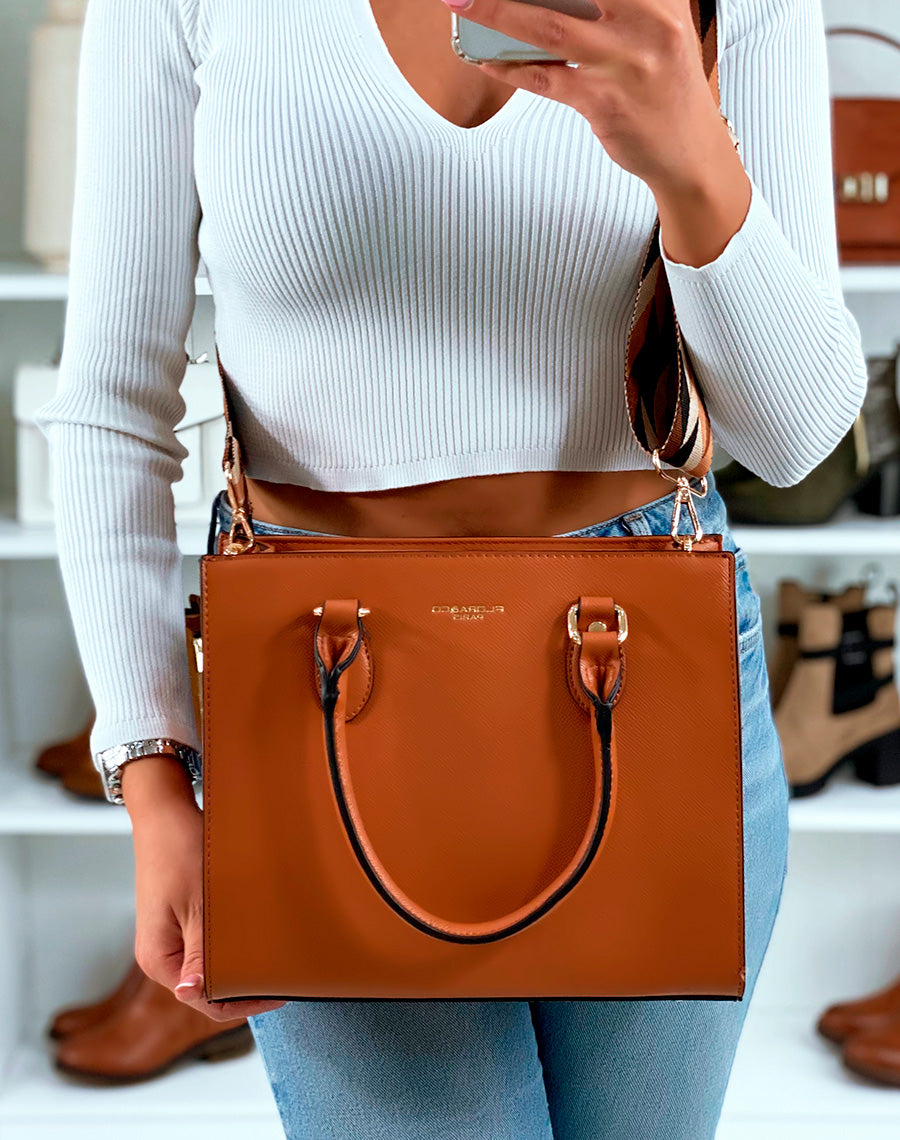 SAC ? MAIN CAMEL ? BANDOULI?RE EN MOTIF