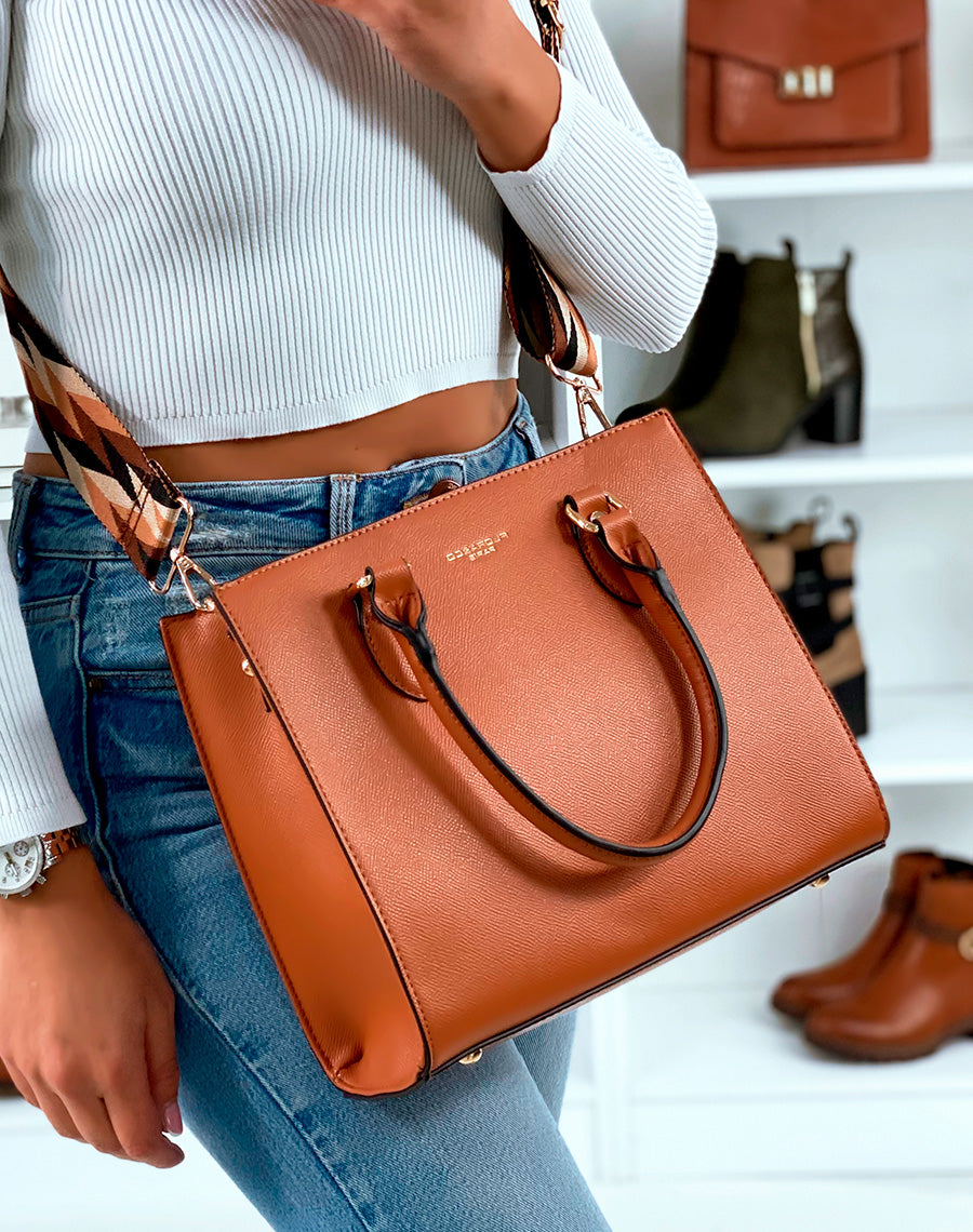 SAC ? MAIN CAMEL ? BANDOULI?RE EN MOTIF