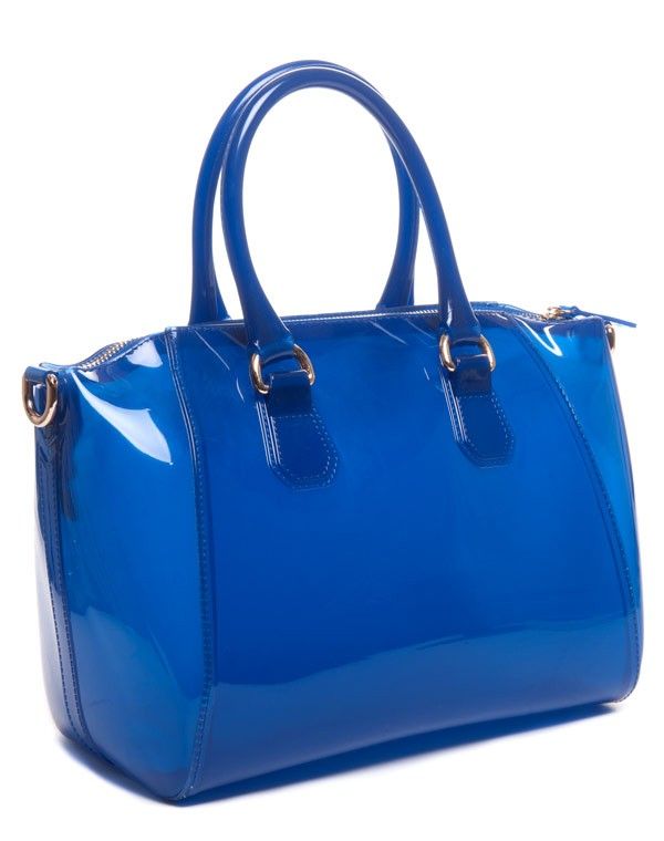 Sac à main caoutchouc bleu Flora&Co