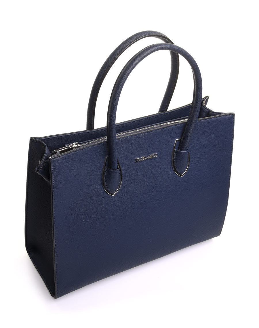 Sac à main classe bleu