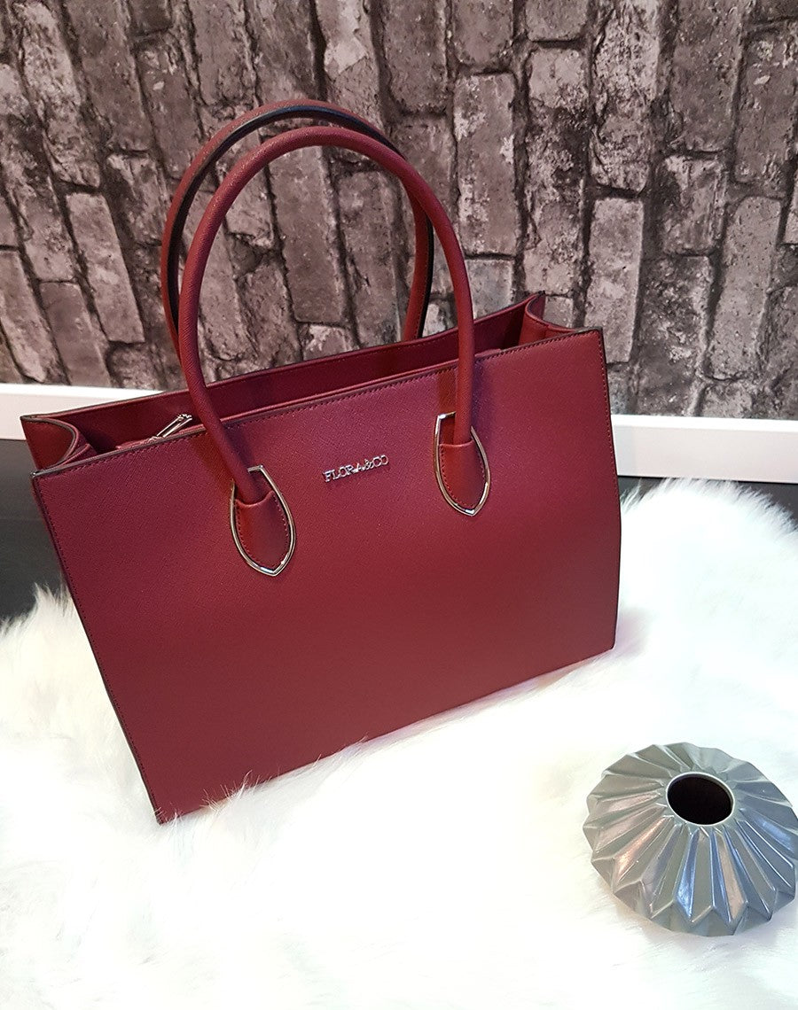 Sac à main classe bordeaux