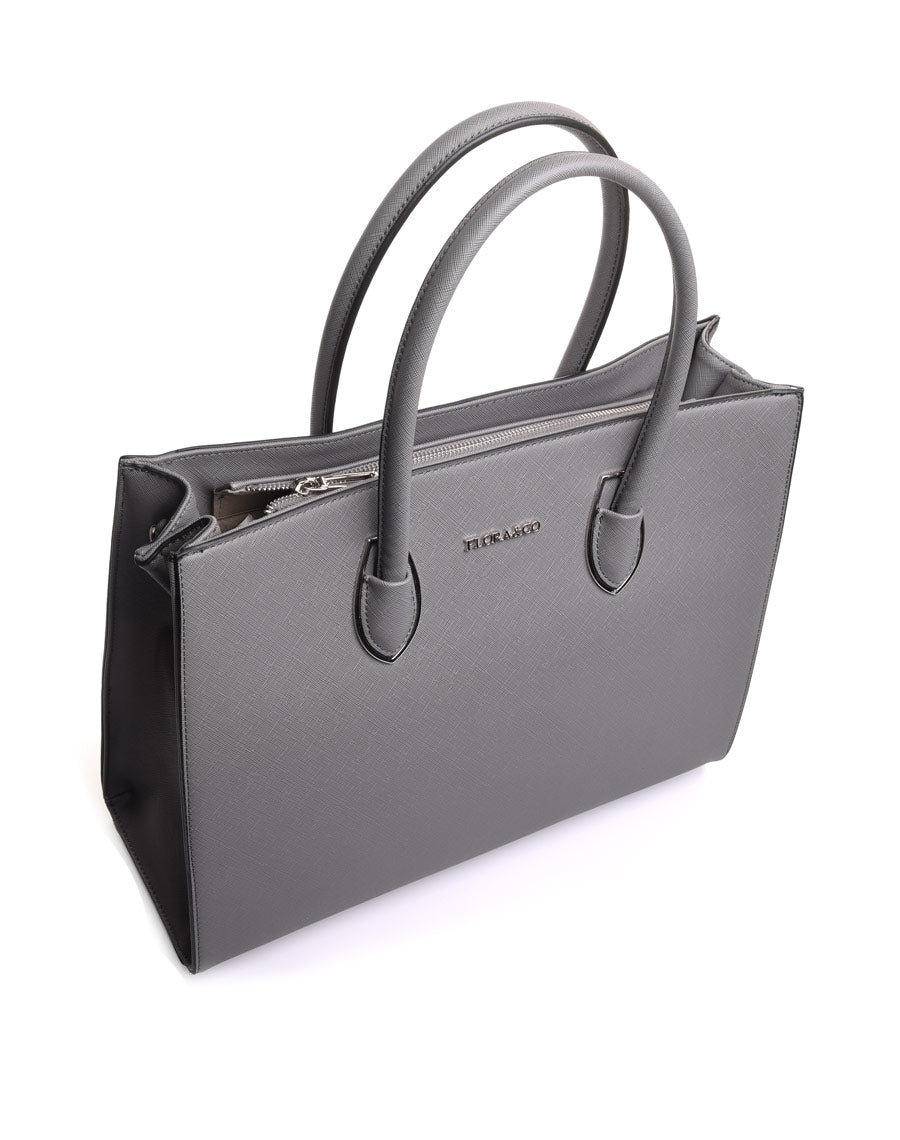 Sac à main classe gris