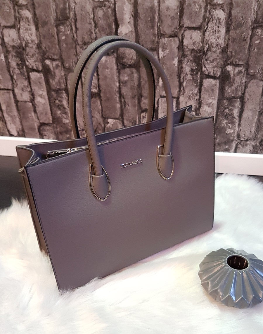 Sac à main classe gris