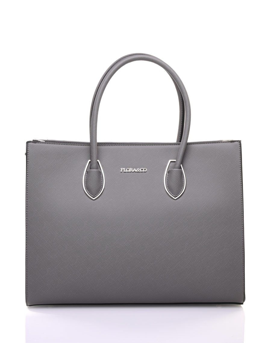 Sac à main classe gris