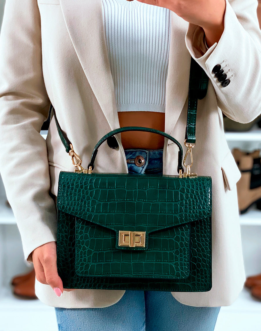 SAC ? MAIN CLASSE VERT EFFET CROCO