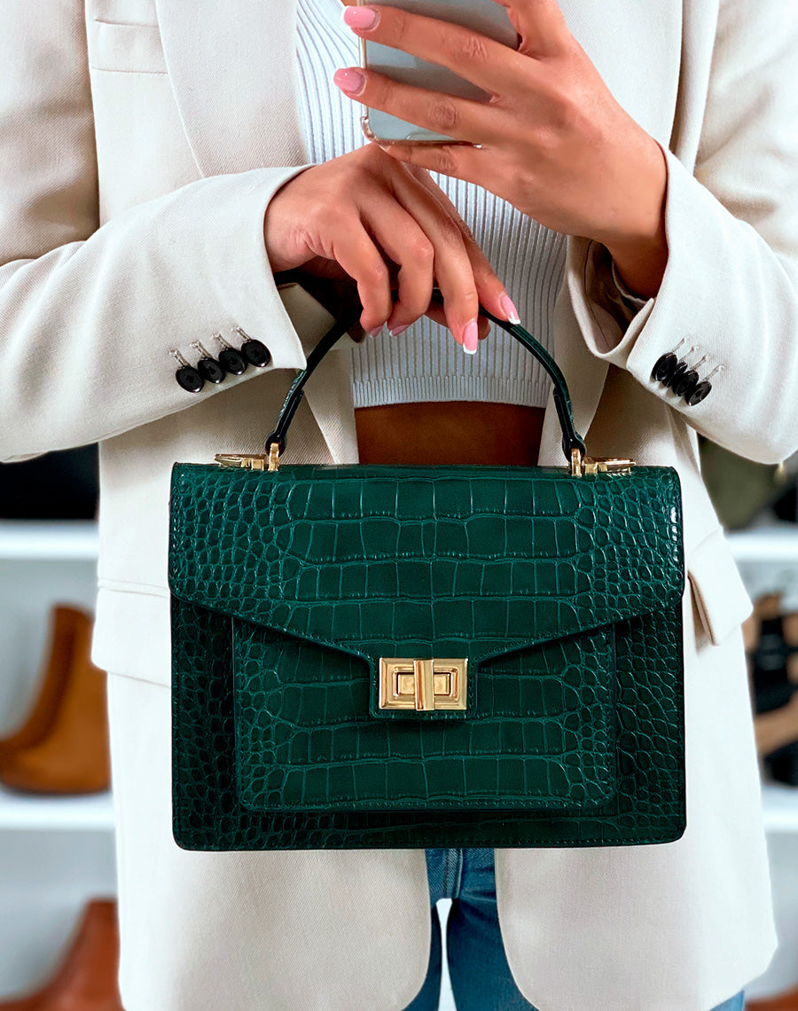 SAC ? MAIN CLASSE VERT EFFET CROCO