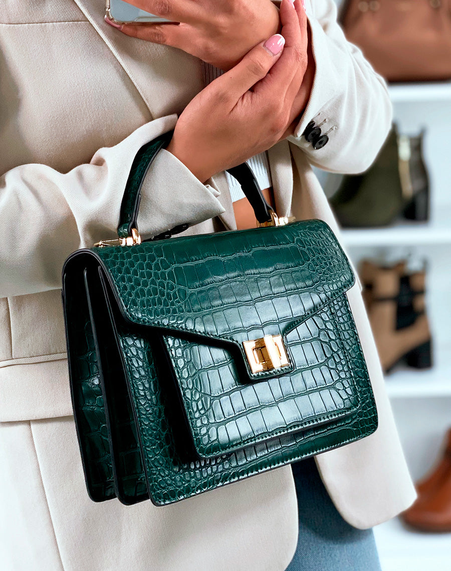 SAC ? MAIN CLASSE VERT EFFET CROCO